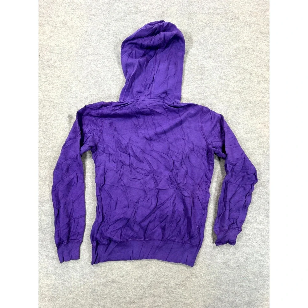 Nike Hoodie Womens Small Purple Just Do It Graphic Ribbed Trim Kangaroo Pocket
